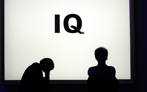 two people sitting and thinking in front of an iq test