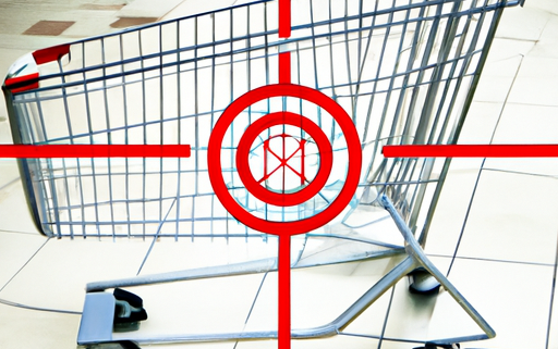 crosshair aim to the shopping cart in the shopping center